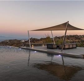 10 Bedroom Villa with Infinity Pool in Agrari on Mykonos, Sleeps 26
